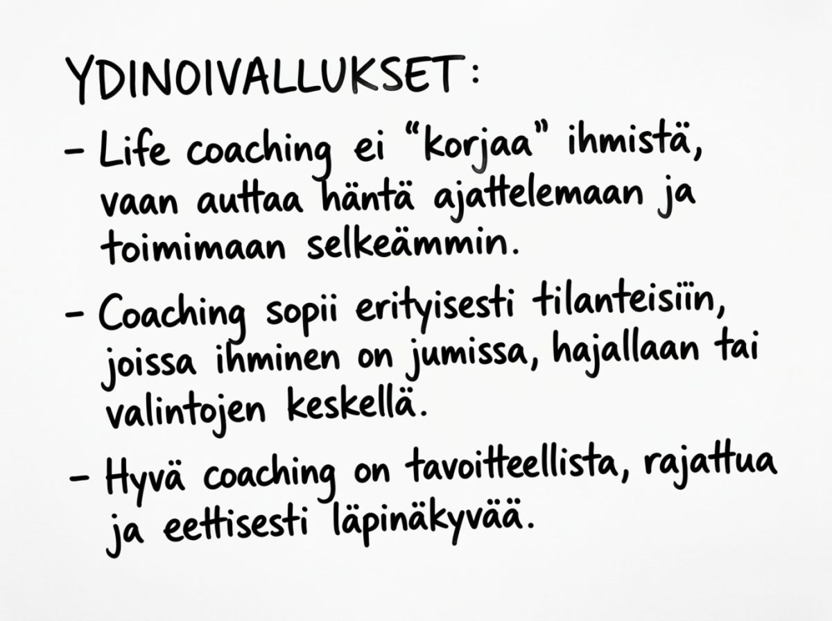 Life Coaching ydinoivallukset